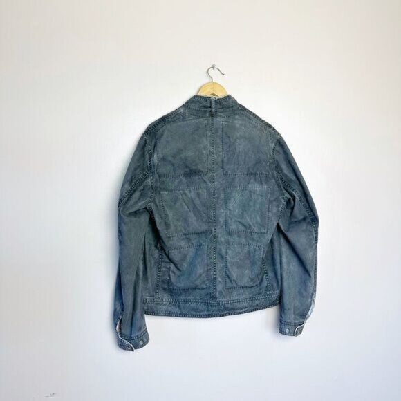 SALE! Men’s Gray Hugo Boss Distressed Zip-Up Jacket Size 40 EUC - Picture 2 of 8